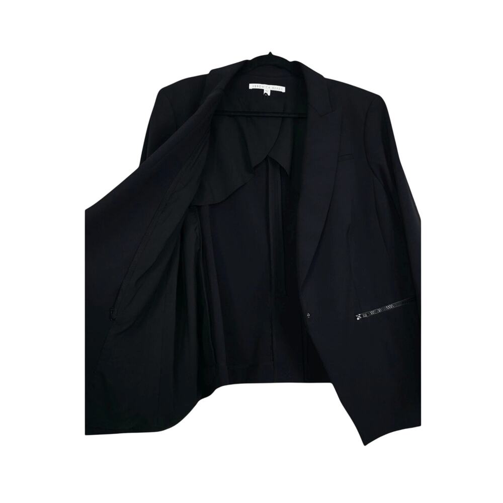 Veronica Beard 18 Iconic Scuba $645 Dickey Blazer Bi Stetch Jacket Black NWT! - Picture 8 of 11